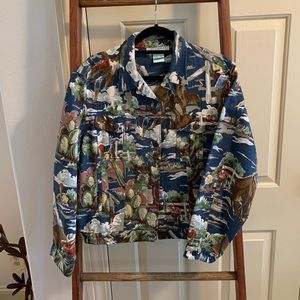 Vintage Barkcloth Blazer Jacket by Carol Antone